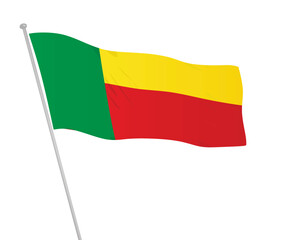Benin national flag. vector illustration