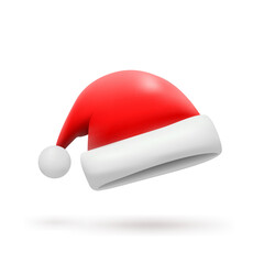 Santa Claus hat isolated on transparent background.