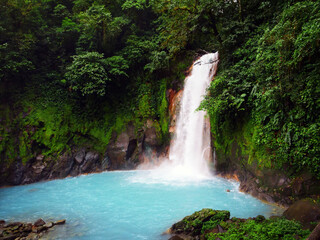 Looking down at Rio Celeste Waterfall.