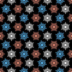 Snowy Christmas seamless pattern for decoration, festive winter background vector illustration eps