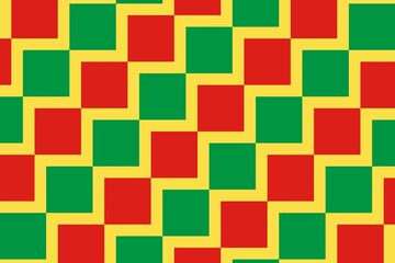 Geometric pattern in the colors of the national flag of Republic of the Congo. The colors of Republic of the Congo.