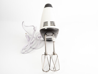 Electric kitchen mixer on a white background.