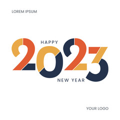 2023 calendar cover concept, new year greeting, 2023 new year square banner template for cover, poster and media post