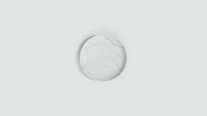 White Marble Stone Dining Plate 30cm and Bright White Background for different Angle please checkout my collection folder