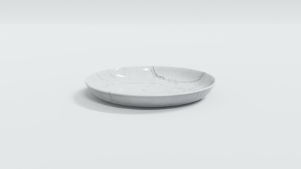 White Marble Stone Dining Plate 30cm and Bright White Background for different Angle please checkout my collection folder