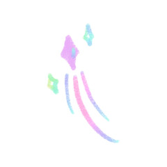 Rainbow line Star, signs and symbols, Hand drawn in doodle style.