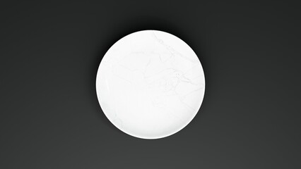White Marble Stone Dining Plate 30cm and Black Background for different Angle please checkout my collection folder