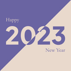 2023 new year design template. minimalistic modern background for cover, banner and card