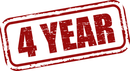 4 year grunge rubber stamp