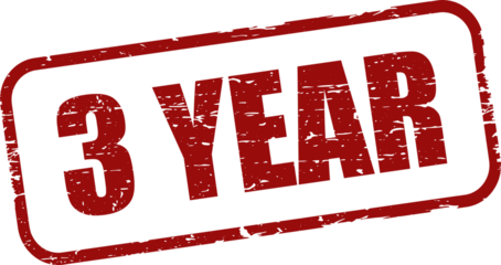 3 year grunge rubber stamp