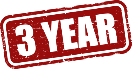 3 year grunge rubber stamp