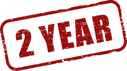 2 year grunge rubber stamp
