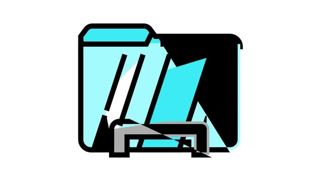 computer folder color icon animation
