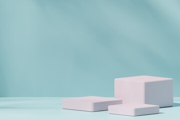 Scene with a podium for product presentation, 3d rendering