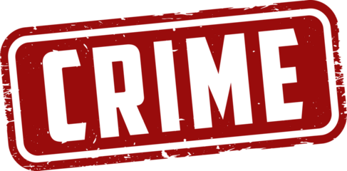Crime grunge rubber stamp