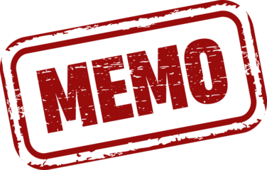 Memo grunge rubber stamp