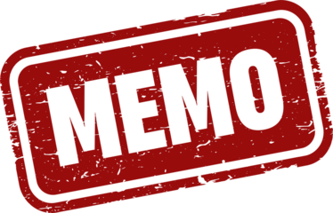 Memo grunge rubber stamp