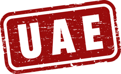 UAE grunge rubber stamp