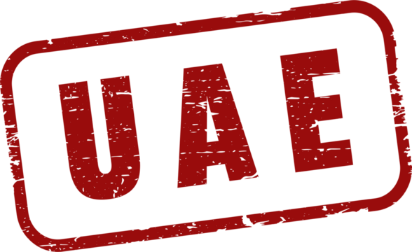 UAE grunge rubber stamp