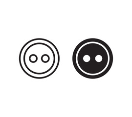 clothing button icon linear style on white background for web app banner logo design - Icon vector.