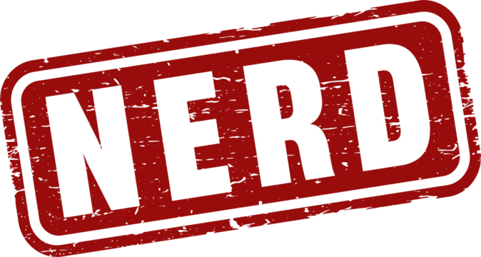 Nerd grunge rubber stamp