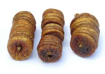 Dried figs isolated on white background 