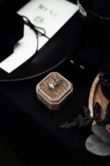 Black wedding decoration