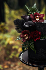 Black wedding cake