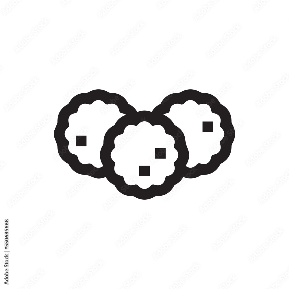 Poster meatballs icon vector. linear style sign for mobile concept and web design. meat ball symbol illustr