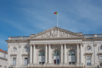 Fototapeta na wymiar Lisbon City Hall at Praca do Municipio Square - Lisbon, Portugal