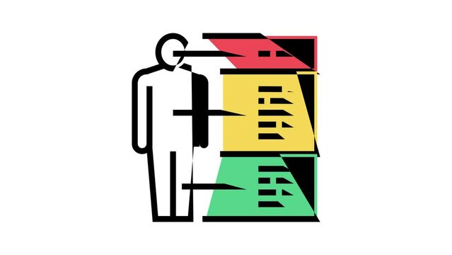 anatomical diagram color icon animation