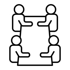 Fototapeta premium Meeting Line Icon