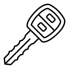 Car Key Line Icon