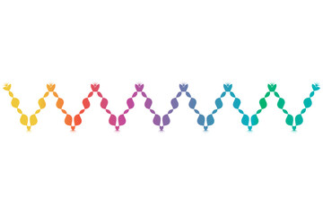 Rainbow wave lines background. Vector illustration.