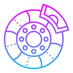 Brake Line Gradient Icon