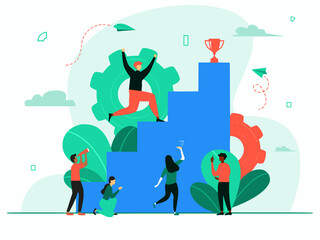 Merry Christmas Celebration Happy New Year Postcard Website Business Teamwork illustrations