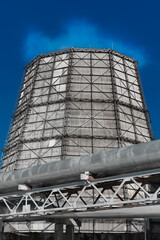 Cooling of hot salt water in steam units of the cooling tower of an industrial enterprise