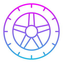 Obraz premium Tyre Line Gradient Icon