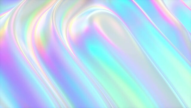 Colorful Irridiscent Flowing Shape Motion Background