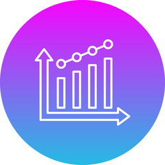 Graph Gradient Circle Line Inverted Icon