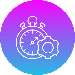 Productivity Gradient Circle Line Inverted Icon
