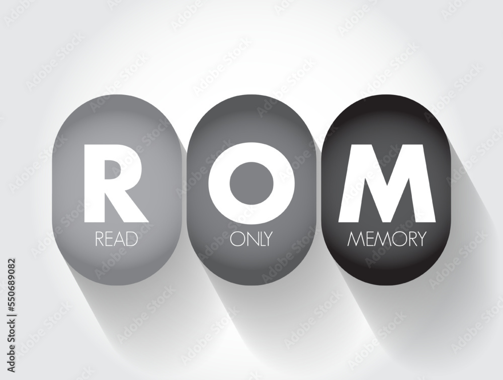 Aufkleber rom read only memory - type of non-volatile memory used in computers and other electronic devices, a