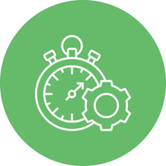 Productivity Multicolor Circle Line Inverted Icon