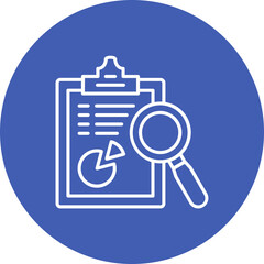 Obraz premium Research Multicolor Circle Line Inverted Icon