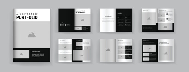 12 page interior catalogue template minimalist design