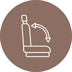 Seat Multicolor Circle Line Inverted Icon