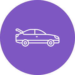 Trunk Multicolor Circle Line Inverted Icon