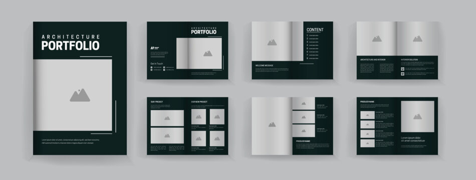 12 page interior catalogue template minimalist design