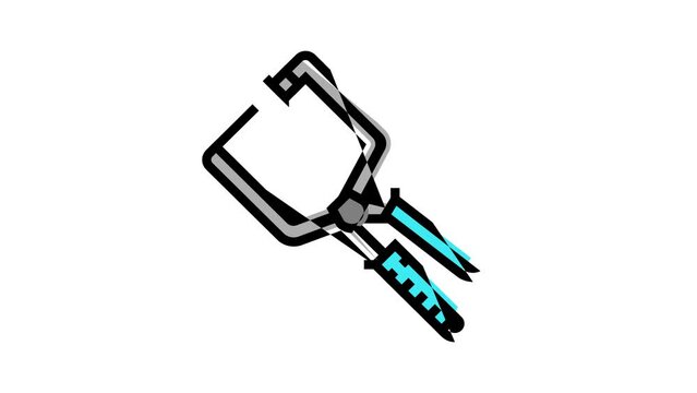 right angle clamp carpenter tool color icon animation