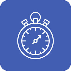 Chronometer Multicolor Round Corner Line Inverted Icon